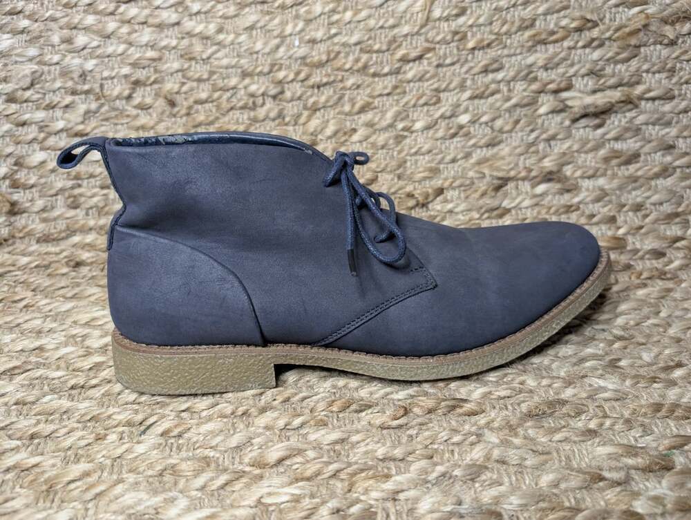 B Blass Men's Navy Blue Ankle High Dress Shoes Boots Size 8.5 MSRP $80